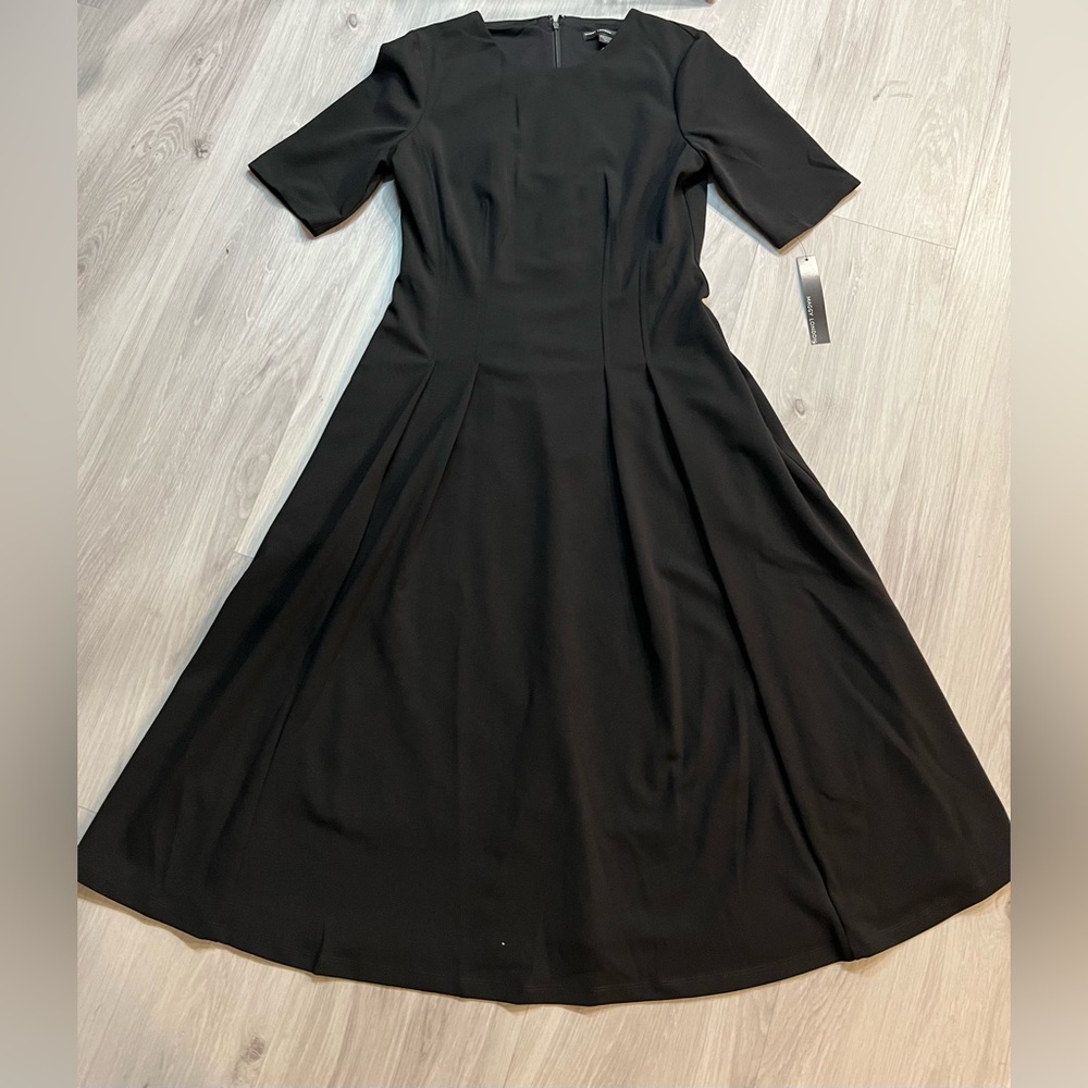 Maggy London Classic Black Midi Dress - Picture 2 of 13
